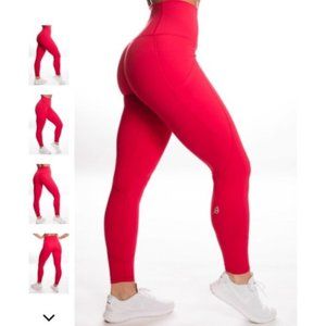 The Alainah Allure Pocket Legging - Hot Toddy Red